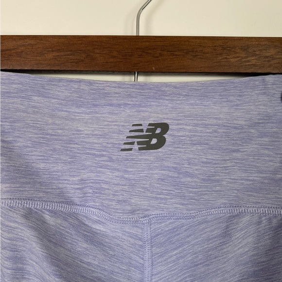 Full Length New Balance Leggings- Heathered Purple - Picture 3 of 5